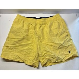 Polo by Ralph Lauren (blue & gold tag) yellow Swim trunks (men's medium)
